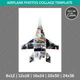 Airplane Pilot Photo Collage Template Canva PDF