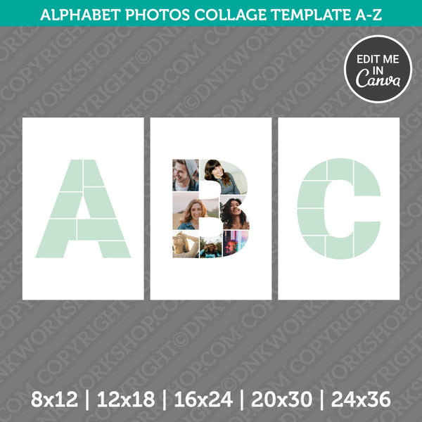 Alphabet Birthday Template Canva PDF