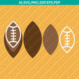 American Football Acrylic Wood Leather Earring Template SVG Laser Cut File Vector Cricut Silhouette Cameo Clipart Png Dxf Eps