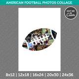 American Football Photo Collage Canva PDF