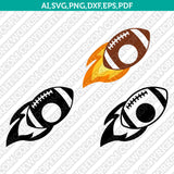 American Football Split Monogram Frame SVG Vector Silhouette Cameo Cricut Cut File Clipart Dxf Png Eps