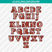 American Football Team Letters Font Alphabet Lettering Birthday Party SVG Vector Silhouette Cameo Cricut Cut File Clipart Png Dxf Eps