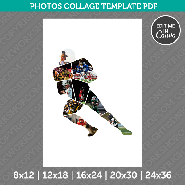 American Football Photo Collage Template