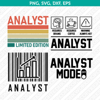 Analyst SVG T-Shirt Cut File Circut Silhouette Cameo Clipart Png Eps Dxf