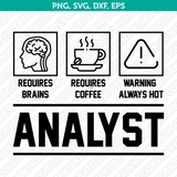 Analyst SVG T-Shirt Cut File Circut Silhouette Cameo Clipart Png Eps Dxf