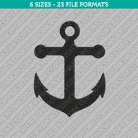 Anchor Embroidery Design - 6 Sizes - INSTANT DOWNLOAD 