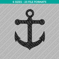 Anchor Embroidery Design - 6 Sizes - INSTANT DOWNLOAD 