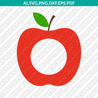 Apple Chevron Monogram Frame SVG Silhouette Cameo Cricut Cut File Png Eps Dxf
