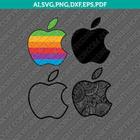 Apple SVG Cut File Cricut Vector Sticker Decal Silhouette Cameo Dxf PNG Eps