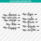 Arrow Boho Motivational Inspirational Words SVG Cricut Cut File Clipart Png Eps Dxf