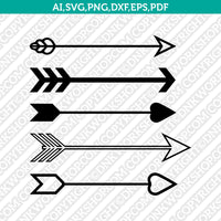 Arrow Set  SVG Vector Silhouette Cameo Cricut Cut File Clipart Dxf Png Eps
