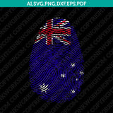 Australia Flag It's In My DNA Fingerprint SVG Vector Cricut Cut File Clipart Png Eps Dxf