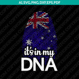 Australia Flag It's In My DNA Fingerprint SVG Vector Cricut Cut File Clipart Png Eps Dxf