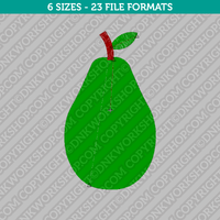 Avocado Embroidery Design - 6 Sizes - INSTANT DOWNLOAD 