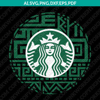 Aztec Abstract Floral FLower Zentangle Mandala Starbucks SVG Tumbler Cold Cup Sticker Decal Silhouette Cameo Cricut Cut File
