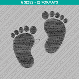 Baby Footprint Embroidery Design 
