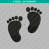 Baby Footprint Embroidery Design 