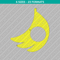 Banana Monogram Frame Embroidery Design - 6 Sizes - INSTANT DOWNLOAD