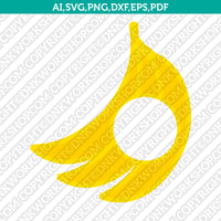 Banana Split Monogram Frame SVG Vector Silhouette Cameo Cricut Cut File Clipart Png Dxf Eps