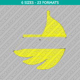Banana Split Monogram Frame Embroidery Design - 6 Sizes - INSTANT DOWNLOAD