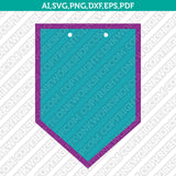 Banner Template Scallop Pennant Bunting Svg Silhouette Cameo Vector Cricut Cut File Clipart Png Eps Dxf