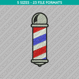 Barber Pole Embroidery Design - 5 Sizes - INSTANT DOWNLOAD