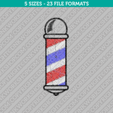 Barber Pole Embroidery Design - 5 Sizes - INSTANT DOWNLOAD