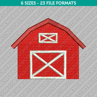 Barn Farmhouse Farmer Embroidery Design - 6 Sizes - INSTANT DOWNLOAD 