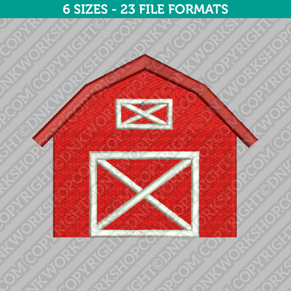 Barn Farmhouse Farmer Embroidery Design - 6 Sizes - INSTANT DOWNLOAD 