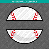Baseball Team Split Monogram Frame SVG Vector Cricut Cut File Clipart Png Eps Dxf