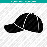 Baseball Cap Trucker Hat Trucker SVG Cut File Cricut Vector Sticker Decal Silhouette Cameo Dxf PNG Eps