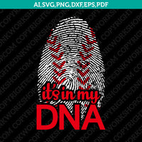 Baseball It's In My DNA Fingerprint SVG Vector Cricut Cut File Clipart Png Eps Dxf