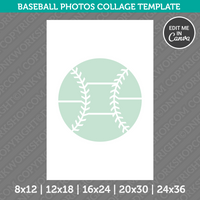 Baseball Photo Collage Template Canva PDF