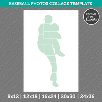 Baseball Photo Collage Template Canva PDF