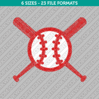 Baseball Softball Embroidery Design - 6 Sizes - INSTANT DOWNLOAD 