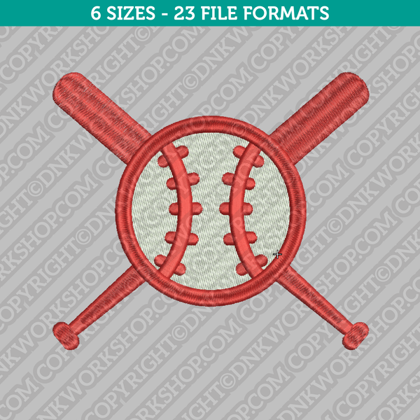 Baseball Softball Embroidery Design - 6 Sizes - INSTANT DOWNLOAD 