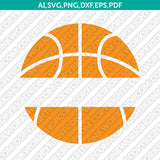 BasketBall NBA Split Monogram Frame SVG Vector Cricut Cut File Clipart Png Eps Dxf