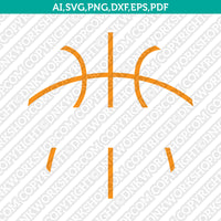 BasketBall NBA Split Monogram Frame SVG Vector Cricut Cut File Clipart Png Eps Dxf