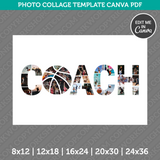 Basketball Coach Photo Collage Template Canva PDF