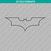 Batman Bat Symbol Outline Embroidery Design - 5 Sizes - INSTANT DOWNLOAD