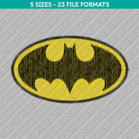 Batman Symbol Embroidery Design - 5 Sizes - INSTANT DOWNLOAD