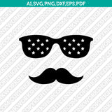Beard Moustache SVG DXF Silhouette Cameo Cricut Laser Cut File Eps Clipart