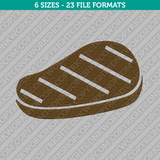 Beef Steak Embroidery Design - 6 Sizes - INSTANT DOWNLOAD 