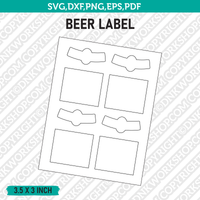 Beer Label Template SVG Vector Cricut Cut File Clipart Png Eps Dxf
