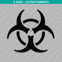 Biohazard Embroidery Design - 5 Sizes - INSTANT DOWNLOAD 