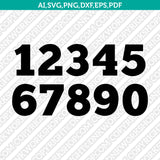 Printable Birthday Numbers SVG Vector Cricut Cut File