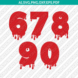Bloody-Blood-Dripping-Numbers-SVG-Vector-Silhouette-Cameo-Cricut-Cut-File-Clipart-Png-Dxf-Eps