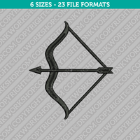 Bow and Arrow Embroidery Design - 6 Sizes - INSTANT DOWNLOAD 