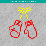 Boxing Gloves Embroidery Design - 6 Sizes - INSTANT DOWNLOAD 