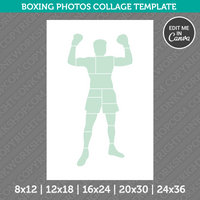 Boxing Fighting Photo Collage Template Canva PDF